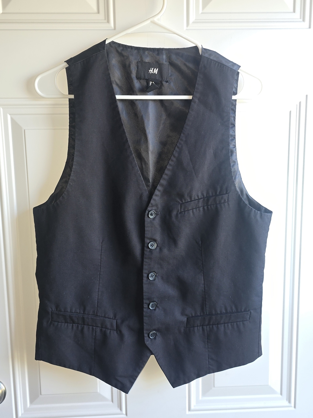 H&M Men’s Slim Fit Suit Vest - Black (Size 38R)